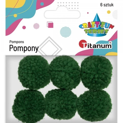 pompony-wloczkowe-zielone-ciemne-30mm-6szt-titanum.webp
