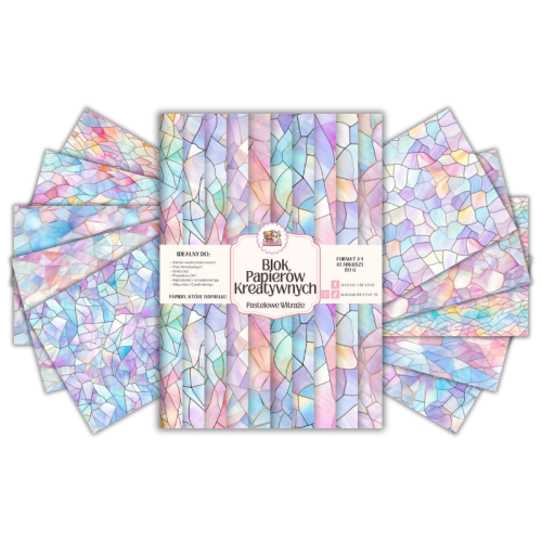 Blok Papierów Kreatywnych Pastelowe Witraże - do Scrapbookingu i Journalingu MaDam Creative